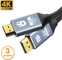 Drivv. Câble Premium Displayport vers HDMI - 4K 60hz - Nylon - 3 mètres - Gris - 6e33486814fb8e2606f559697d9dbe6959a37488_Enriched_product_image_62f4dee6-defd-4efa-8469-2b8030cde61e