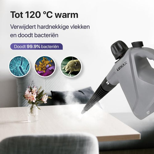 LUMAN 16-in-1 Steam Cleaner C2 - Nettoyeur vapeur à main - Nettoyeur vapeur à main - Cuisine, salle de bain & canapé - Détachant - 1050 Watts - 450 ML - Gris - 7018e70467871b8fa19d3bc4d26d9bd80e7df9a5_Enriched_product_image