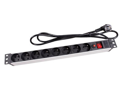Multiprise - Perel - 8 prises - Mise à la terre - Pour rack 19 pouces - 76498bbb-2243-4ea9-a201-d6a4a151fef2