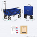 LifeGoods Wagon - pliable - roues pivotantes - 2 supports - capacité de charge de 70 kg - bleu - 77ca24b5-355a-40a9-8d64-f6e8e359122b