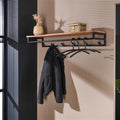 Hoyz - Porte-manteau Custom - 6 crochets - Etagère à chapeau - Bois d'acacia - 100cm - 7b3b28db364106e3af8cb245e08a65226cf1c64e_Enriched_product_image