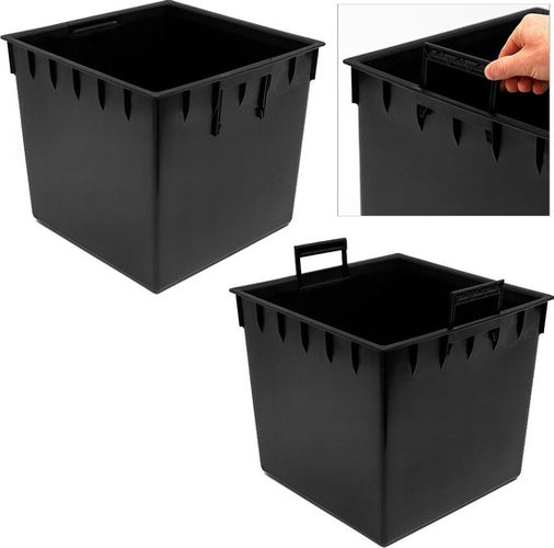 Prosperplast Pot de fleurs/pot de plantes Rato - aspect rotin - avec pot intérieur - anthracite - 40 x 40 x 41 cm - plastique - 7cb078335cb3019d8b9b1b194b20cc25cb149427_Enriched_product_image