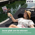 Hamac Vita5 avec support et poteau d'écartement - 2 personnes - Coussin amovible - Résistant aux UV - Noir - 91b2de61-2063-49b0-813e-cdd06019897e_9baf4f7b-8b2e-4b2f-bd6c-d9abd9205c96