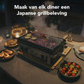 KitchenBrothers Kamado Hibachi Grill - Charcoal Barbecue - Shichirin Table Grill - Rectangular BBQ - Ceramic Barbecue - Black - 9bba5f9406b60a5647cdde9d9e994380189da4df_Enriched_product_image