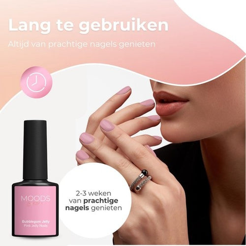 Moods Gellac 6-Piece Set - Vernis à ongles gel transparent - 8ML - Pink Jelly Nude Edition - Gellac - Nails - Gel Polish Starter Pack - Nude Colours - 9c60c403-4818-4229-b051-9baf3b1b96ce