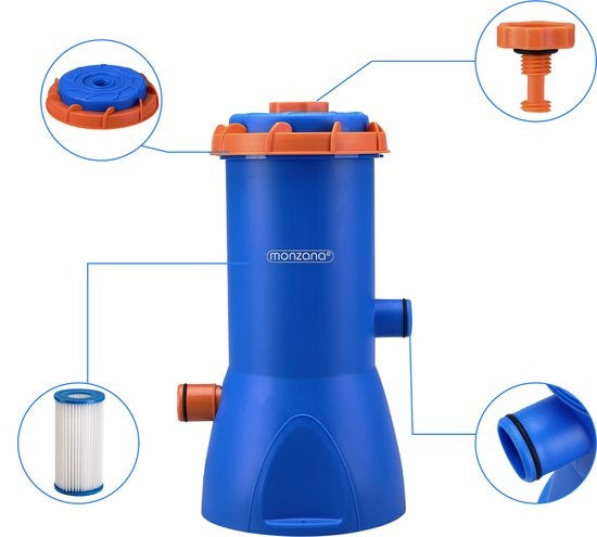 Monzana Pompe Filtrante pour Piscine MZP90 - 3800 L/h 90W Cartouche incluse - Bleu - a3fa4f47-5a0e-4b46-a5a0-45b7a018da08
