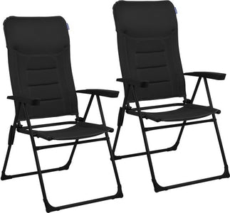 TRVLMORE Chaise de camping - 7 positions - Duo Pack - Capacité de charge 120 kg - Position allongée - Chaise pliante - Chaise pliante - Noir - ac46bcd1510bb6f64ae5a807a7ed29abbf1cc834_Enriched_product_image