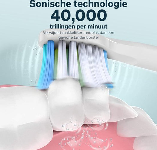 Bintoi® iSonic Pro Series D700 - Brosse à dents électrique - Ultra Blanchissante - 1 manche et 4 têtes de brosse - Rechargeable - Sûre pour la douche - Étui de voyage gratuit - Blanc - ad9ec12d78bd190179fccf3ea6e35cc75f9b4c25_Enriched_product_image_30c4da09-8906-4a3e-93fd-9d5ad72eb6ae