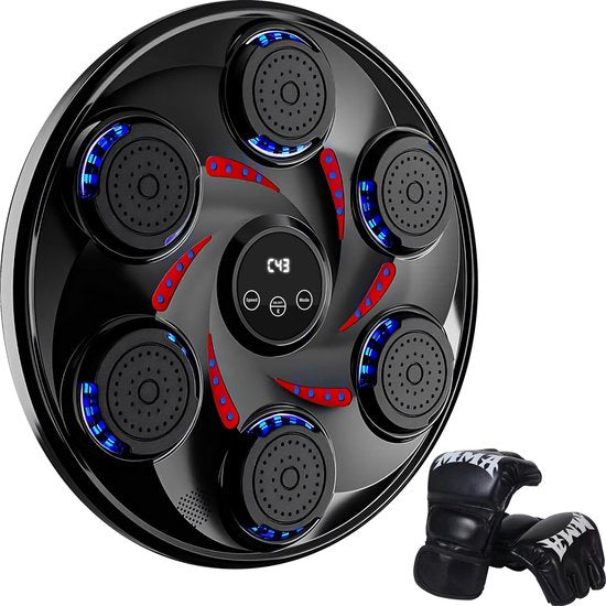 Gatson Premium Boxing Machine - Gants de boxe inclus - Sac de boxe - Machine de boxe avec musique - Sac de boxe - Machine de boxe - Boxe et entraînement - Perche de boxe - Boxe - Adultes et enfants - ae8b26abeb9502623b6c7f6bd1491a7e67cc7a3a_Enriched_product_image
