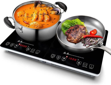 Plaque induction - KitchenBrothers - Table de cuisson transportable - 2 brûleurs - pose libre - 1500W + 2000W - acier inoxydable - b57c0d4e8f911b46b60b21c0d6fce3a2c129ed8b_Enriched_product_image