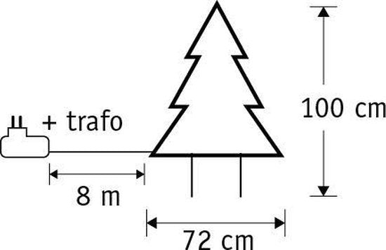 Luca Lighting Garden d'Light Sapin de Noël avec LED blanches classiques - L72 x H100 cm - Noir - b62b779b79511feb96af6a17fabb61ccc29772d5_Enriched_product_image
