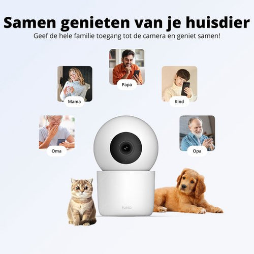 FlinQ Smart Pet Camera - Caméra pour chien avec application - Caméra d'intérieur 2K avec détection d'animaux - Reconnaît les chiens et les chats - Petcam pour animaux - b91eb2d0a0eadee22e68c345dad57f64bd328d71_Enriched_product_image