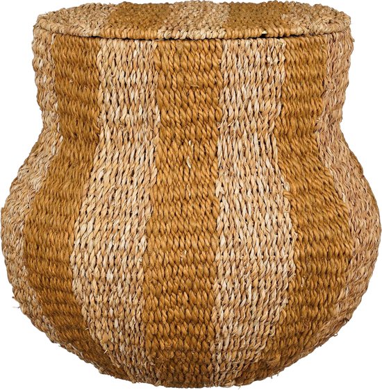 Panier de rangement - Mica Decorations - Avec couvercle - H47 x Ø50 cm - Jute - Jaune - bb1c10ebbde79d7553cc5ac970c621e9f50ddbb2_Enriched_product_image_b756300b-d2b2-484e-96eb-3b9065663be5