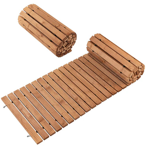 Coast Garten-HolzWeg 245 x 55 x 2 cm Pavé droit roulant résistant aux intempéries à l'extérieur