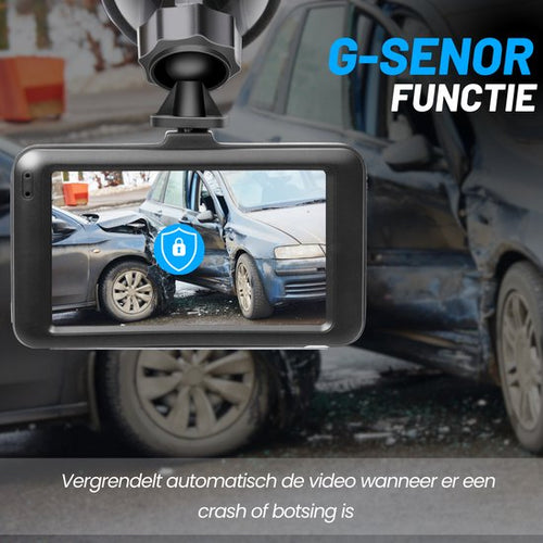 VERTREX Dashcam pour voiture 1080P Full HD - Avant et arrière - Caméras de bord - Vision nocturne - Capteur G - Objectif grand angle 170° - LCD 3.0" - Détection de mouvement - Enregistrement en boucle - Inclus une carte 32GBSD LCD - Détection de mouvement - c0292885ec8bf72b80478d70149fa85c49da879e_Enriched_product_image