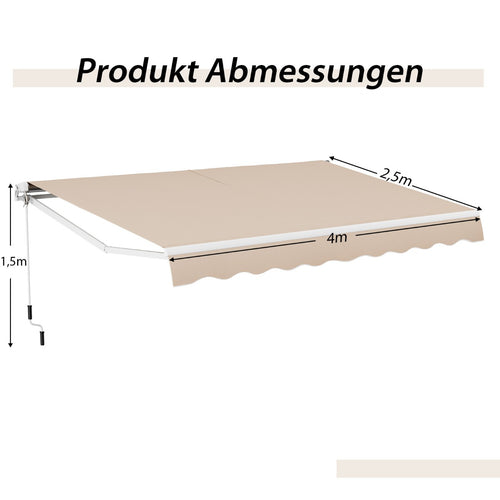 Store Coast avec manivelle - 4 x 2,5 m - Beige - cd835cc9148f1471bc836521fc5746569acb5cf9_4118cfb2jpg_1_032fac32-be0b-43c0-8ceb-46cdc3431bf6