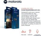 Motorola Earbuds with Wire 105 - Earbuds with Microphone - In-Ear Earbuds - Incl. 6 Silicone Earplugs in S, M and L - In-Line Microphone - Crystal Clear Sound - Black - cf1d0803-2ee6-48d4-91ca-5252a3e9b04e_f5d48a45-fb29-490c-8710-a71ee9f69cef