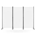 Paravent intérieur avec 3 panneaux amovibles 262x180cm Cloison avec 8 roulettes Cadre en fibre de polyester Fer - d03d555f-0a8e-463c-bda9-0ad3b0a4a342