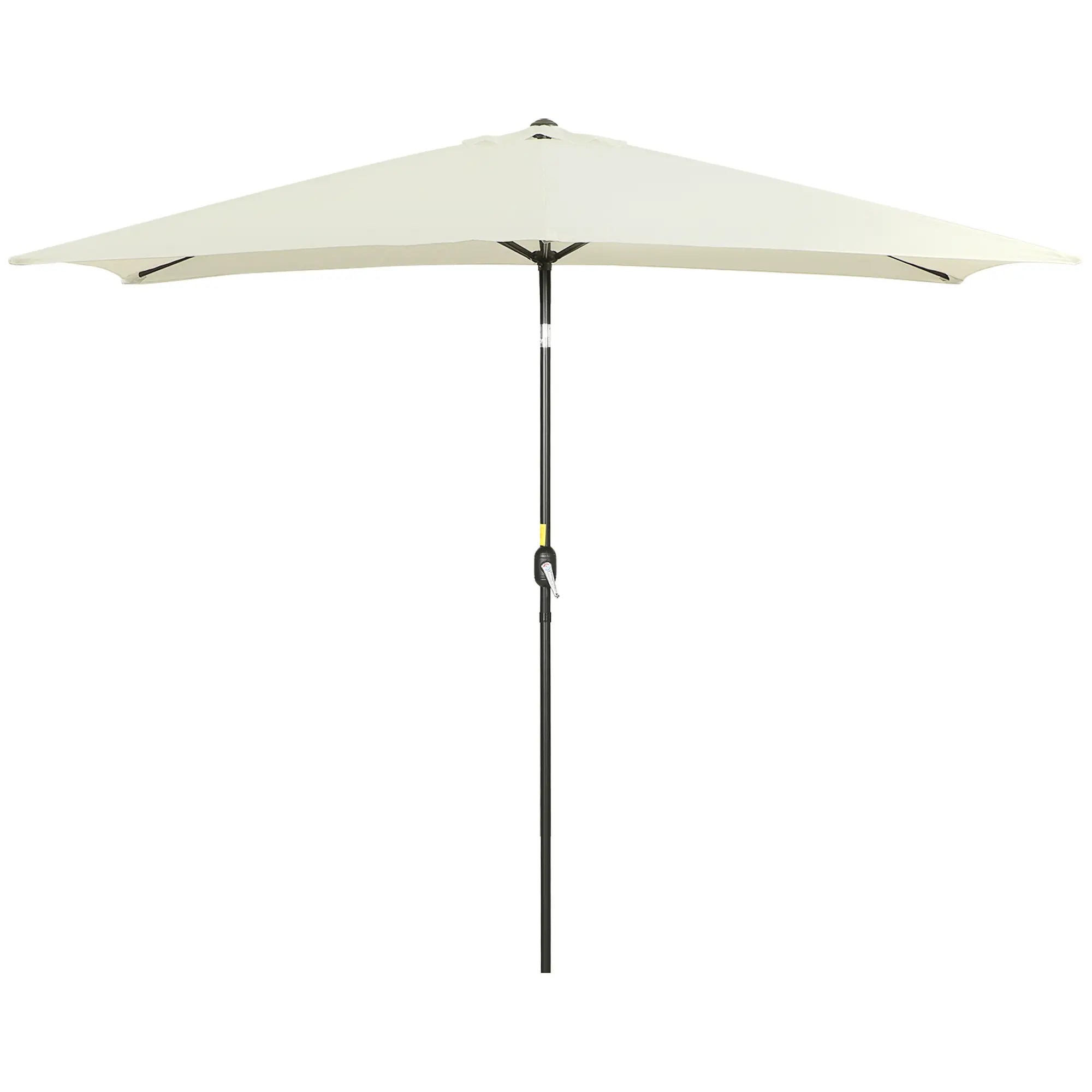 Outsunny 6.5x10ft Rectangular Aluminium Angled Patio Umbrella, Garden Umbrella