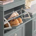 SoBuy FSR78-HG Armoire à chaussures avec 2 abattants Rack à chaussures Shoe Tipper Schuhkipper With 4 Shelves G GreyHT Approx : 54x82x24cm - d144beb9-0cd3-4980-95ae-8b83c7ef1808