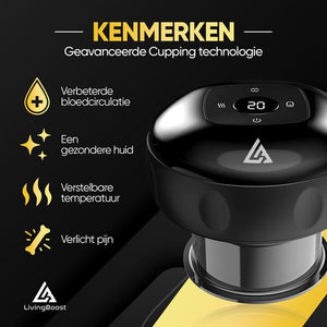 LivingBoost® - Appareil de massage électrique contre la cellulite - Gua Sha inclus - 12 niveaux et températures - Corps entier - Massage par ventouses - Ventouses contre la cellulite - Anti cellulite - d3fcc1b9e180811e6ba496b9edaab0bf974457f1_Enriched_product_image