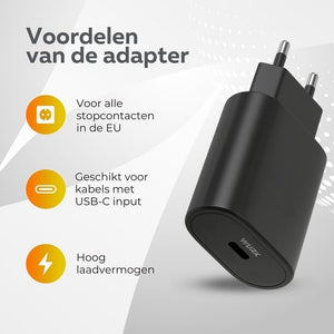 Adaptateur USB-C - Wurk - Chargeur rapide - Chargeur iPhone - Chargeur Samsung - Adaptateur 25W - d763faad-aa3c-4fa8-9c9a-59140d796fce