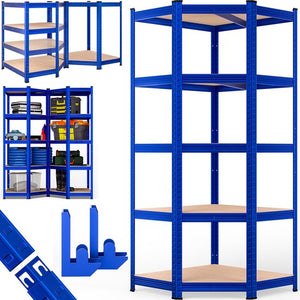 Monzana Meuble à Etagères - Sans Vis 5 Etagères MDF 180x70x40cm - Bleu - df364db9e43874132228af99f4b51c578ab2abdf_Enriched_product_image