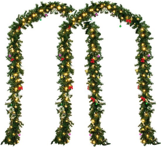 Guirlande de Noël Casaria SET OF 2 - 5m avec 80 LEDs incl. décoration pour l'intérieur et l'extérieur