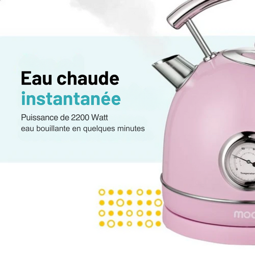 Bouilloire rétro - MOA - électrique - acier inoxydable - EK4TP - rose pastel - e4c6c5750eab79c2fb3c4e65bdd74f7f85151617_4_427919a5-4991-4563-ba54-aaf85f8a63f0
