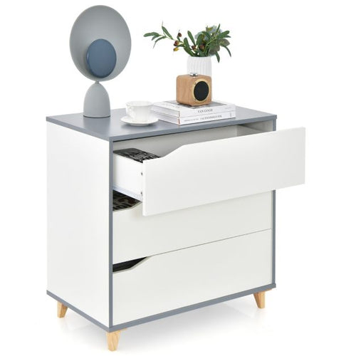 Coast Cupboard - 3 Tiroirs - Anti-basculement - MDF - 75 x 42 x 75 cm - Blanc - e4eeb46d1e6fc2b2583da4d64ab653aa08de9b12_jv10927wh_cette_commode_est_con_ue_pour_un_assemblage_facile_sans_avoir_besoin_d_outils_compliq