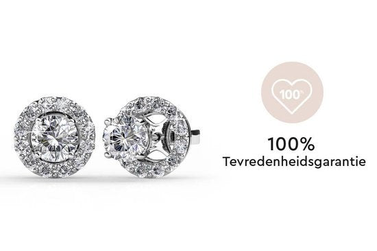 Yolora Boucles d'oreilles pour dames avec cristaux ronds Kalpa Camaka - couleur argent - plaqué or blanc 18K - Clous d'oreilles - Cadeau de fête des mères - e8e9f31c-dc2a-40de-9540-7e2ad29f58de_1a3b6411-64bb-47eb-b8e5-cddd3483ebea