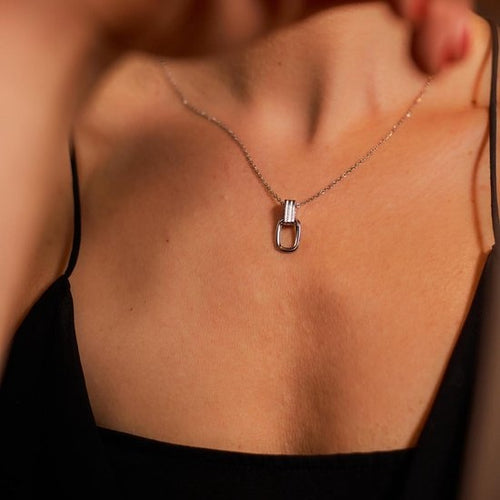 Laura Ferini Dames Ketting Dolci Sogni Zilver - Zilverkleurige Ketting Met Hanger - 18K Witgoud Verguld - Halsketting - Collier - Sieraad - Accessoires - Dames Ketting Met Hangertje - e9f2c1a5-4d51-4f90-b618-1dec5a3c41f4