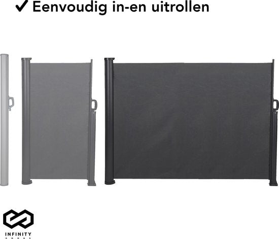 Store latéral - Infinity Goods - 300 x 160 cm - Extensible - Rétractable - Protection solaire - Résistant aux intempéries - Anthracite - ea3a632028a961c170b9186f1e71c1c2cb8b6854_Enriched_product_image