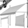 tectake - store à pinces - parasol - store - réglable - store à pinces - parasol balcon - 250 x 180 cm - gris clair - store - 404961 - ee2b42c8-aec2-4e7f-885b-4012a9284e2d
