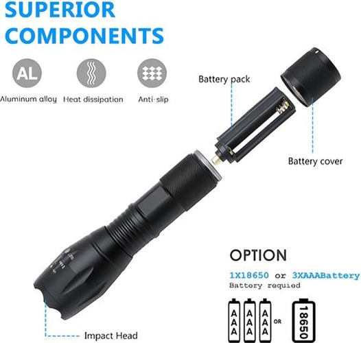 Lampe de poche militaire Duopack - lampe de poche LED - étanche - 5 fonctions lumineuses différentes - f2cb2b13bb6b6cf638c363307f18e97a44f58890_Enriched_product_image_5dca495c-ed2b-4b0b-9c70-7c28c8f2dc90