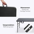 Table pliante - LifeGoods - 60x120cm - Table de camping - Résistante aux intempéries - Table pliante - Noir - f4a0a7ae-e70d-4150-8393-c11cf25dd3a6