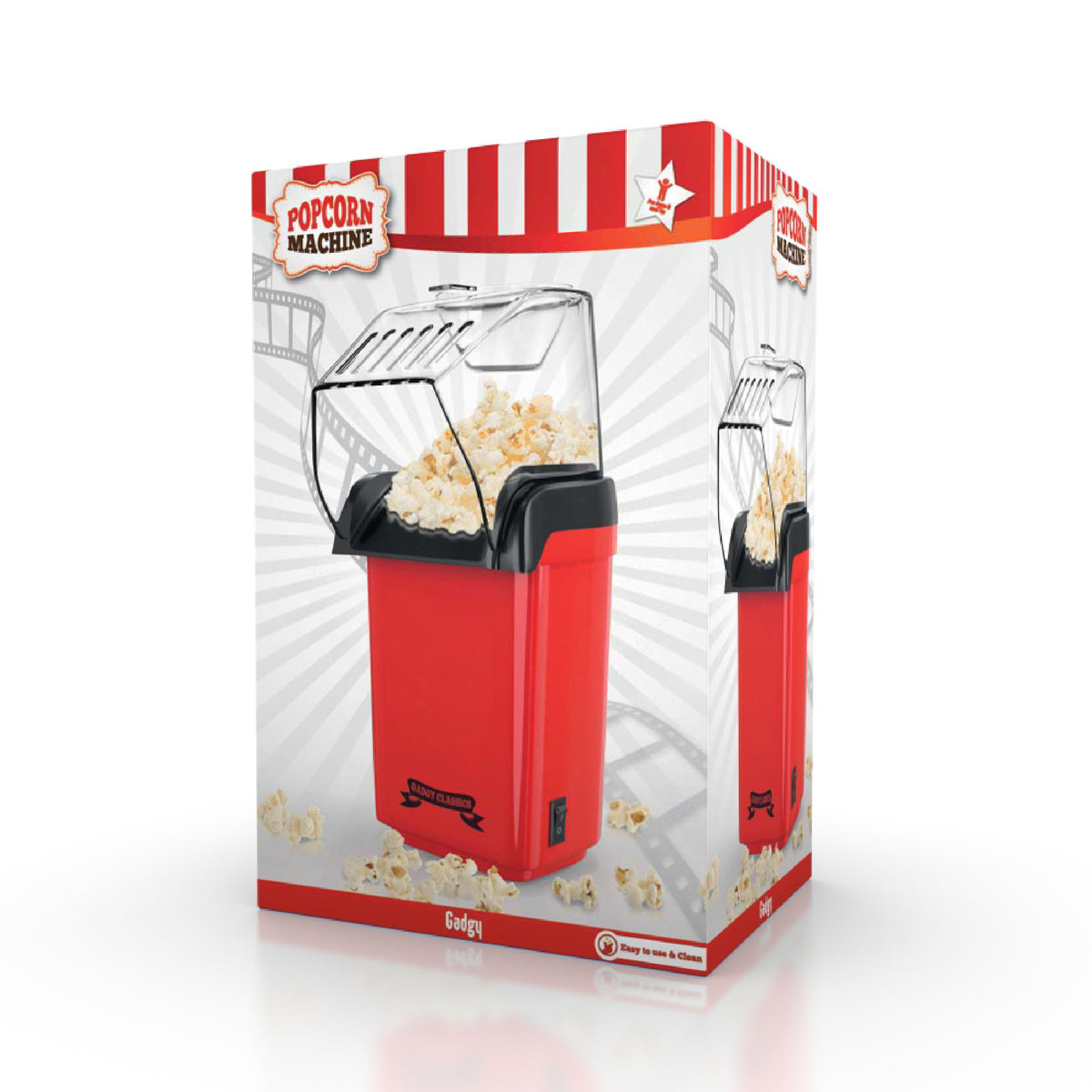 Gadgy Popcorn Machine - Hetelucht Popcornmakers - 1200 watt - 27 cm - Popcornmaker Kinderfeestje - f90bc2c1-0a16-4064-895f-d880ab064301