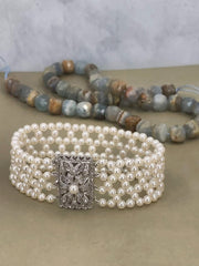 Fancy pearl bracelet by No Roses Jewelry Studio