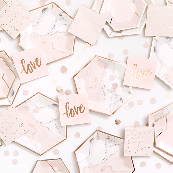Paper Plates - Large - Light Pink Heart – Paperboy