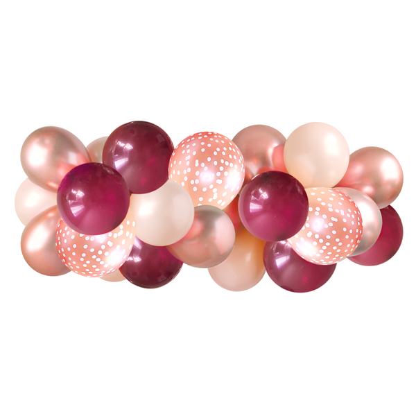 Jumbo Balloon & Tassel Tail - Pink Grapefruit (Pink & Orange)