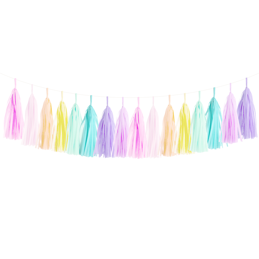 pastel tassel garland