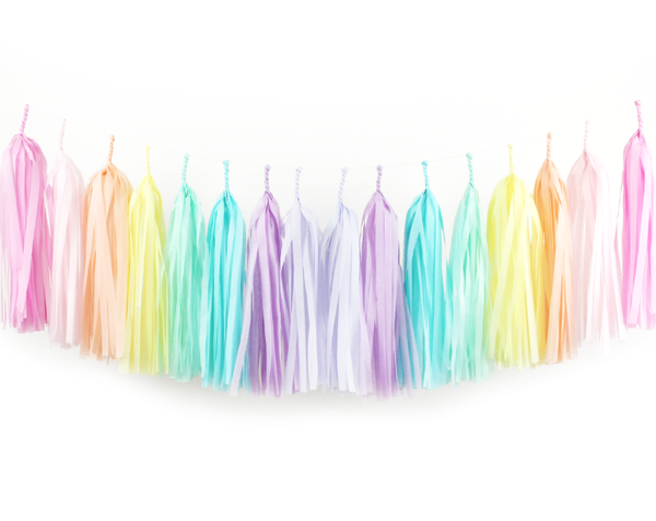 Pastel Rainbow Tassel Garland Kit – Paperboy