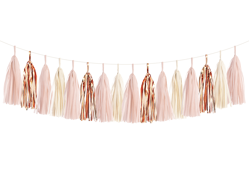 gold tissue garland