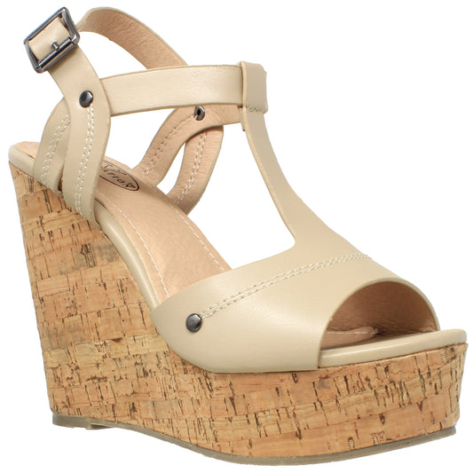 T-Strap Slingback Wedges