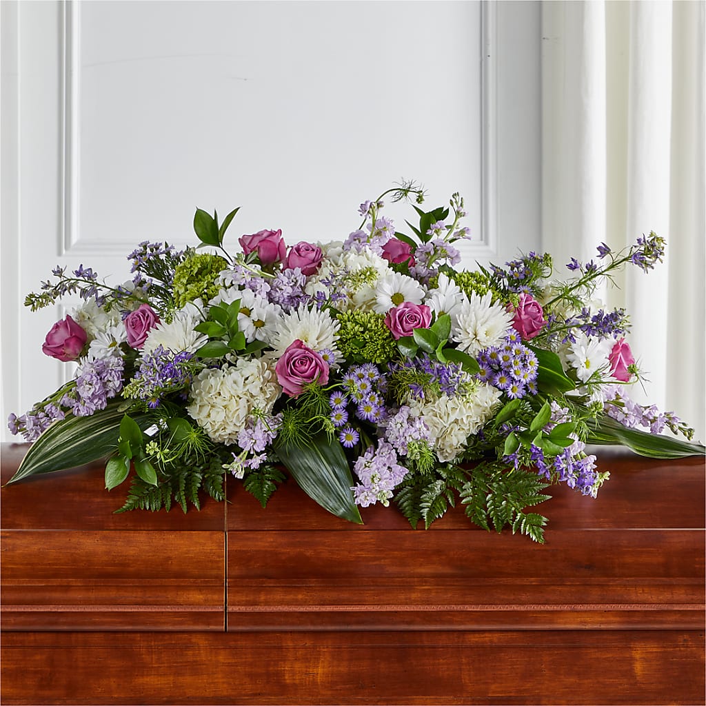 Meadows of Serenity Casket Spray - Greenery Plus Florist product image