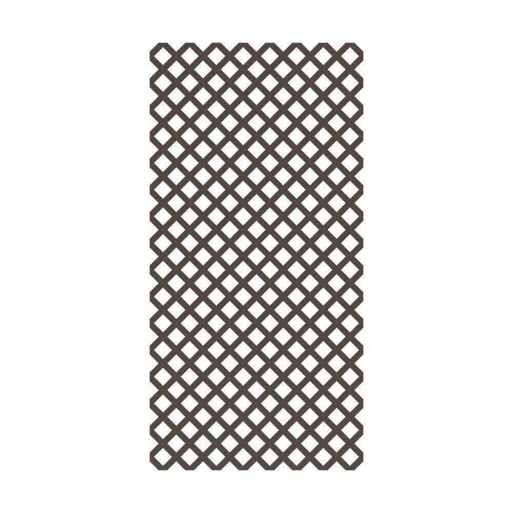 1-in x 48-in x 8-ft Clay Vinyl Traditional Lattice