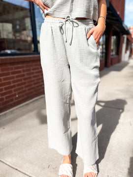 Bondi Gauze Pant - Pale Jade