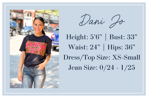 Dani Jo - Size Chart