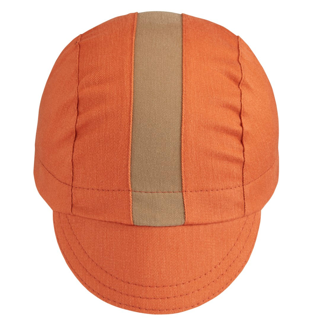 Burnt Orange/Khaki Cotton 3-Panel Cycling Cap – Walz Caps - Classic ...