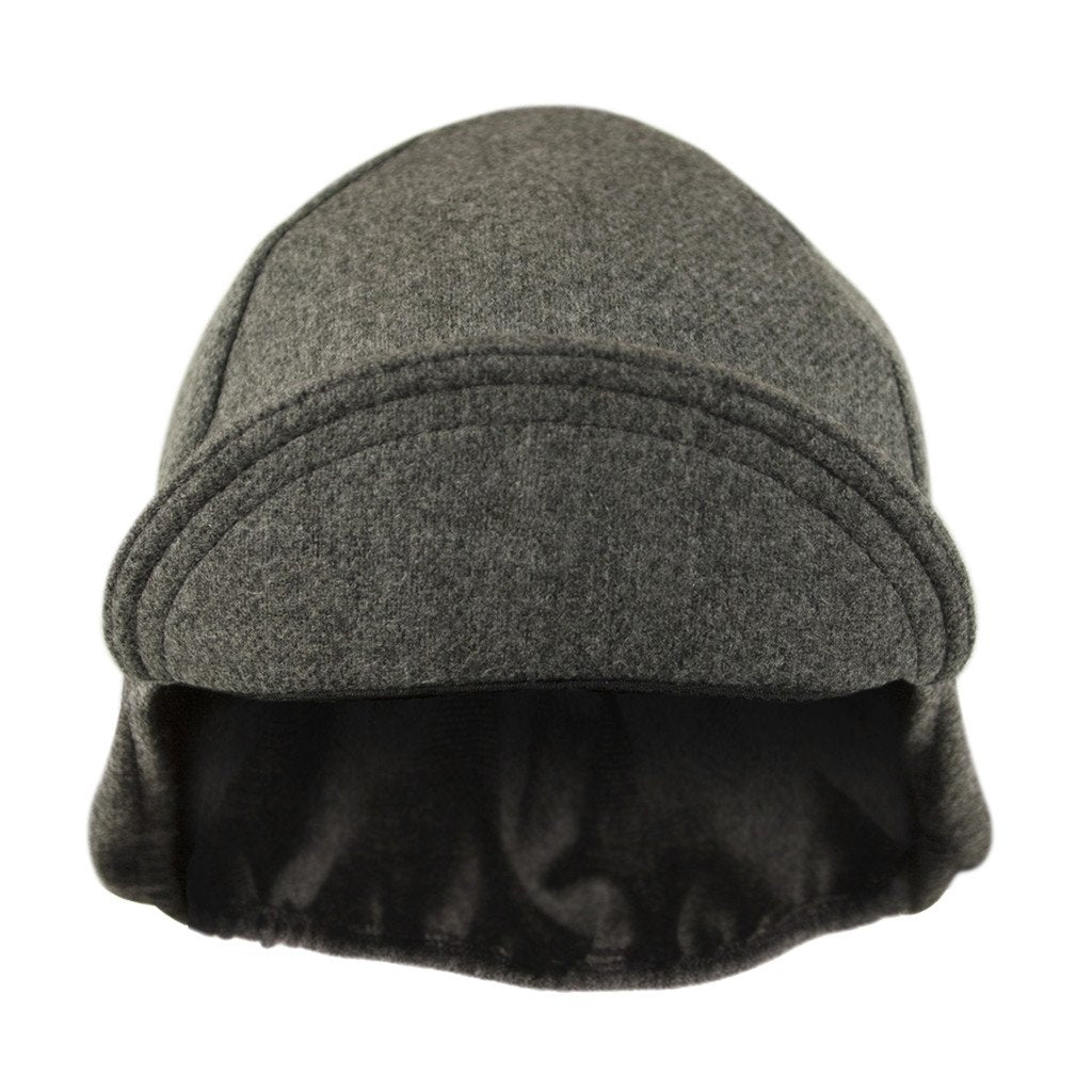 Charcoal Wool Flannel Ear Flap Cap – Walz Caps - Classic American ...